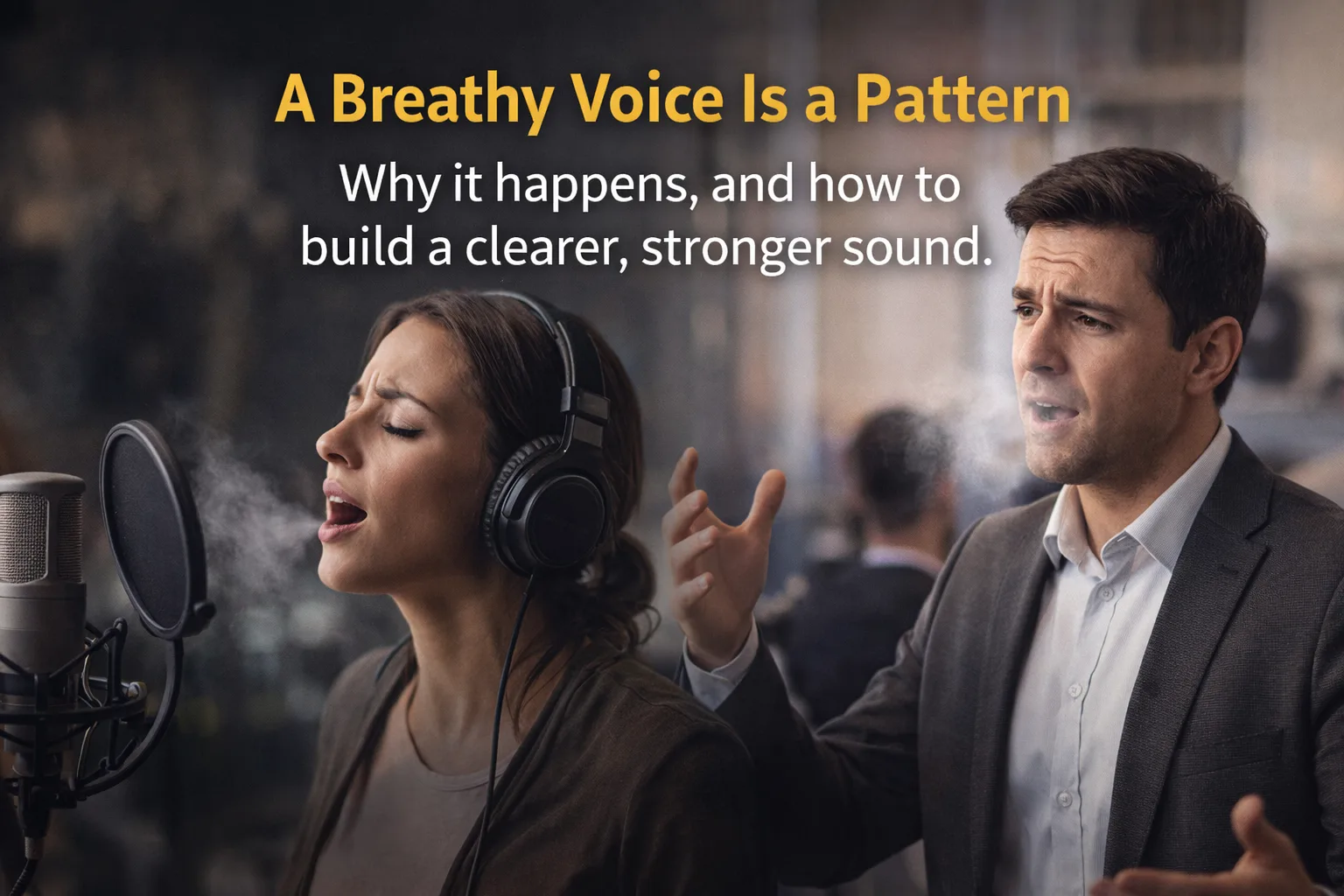 Voice coaching session focusing on vocal clarity and reducing breathiness