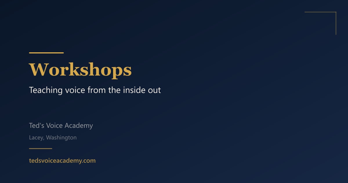 Edswa Voice Workshops & Group Training | Olympia & Lacey, WA | Ted's Voice ...